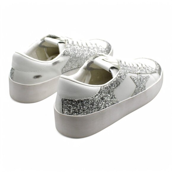 Steve Madden Perona Womens Fashion Sneakers Silver Size 10 M - Picture 7 of 8